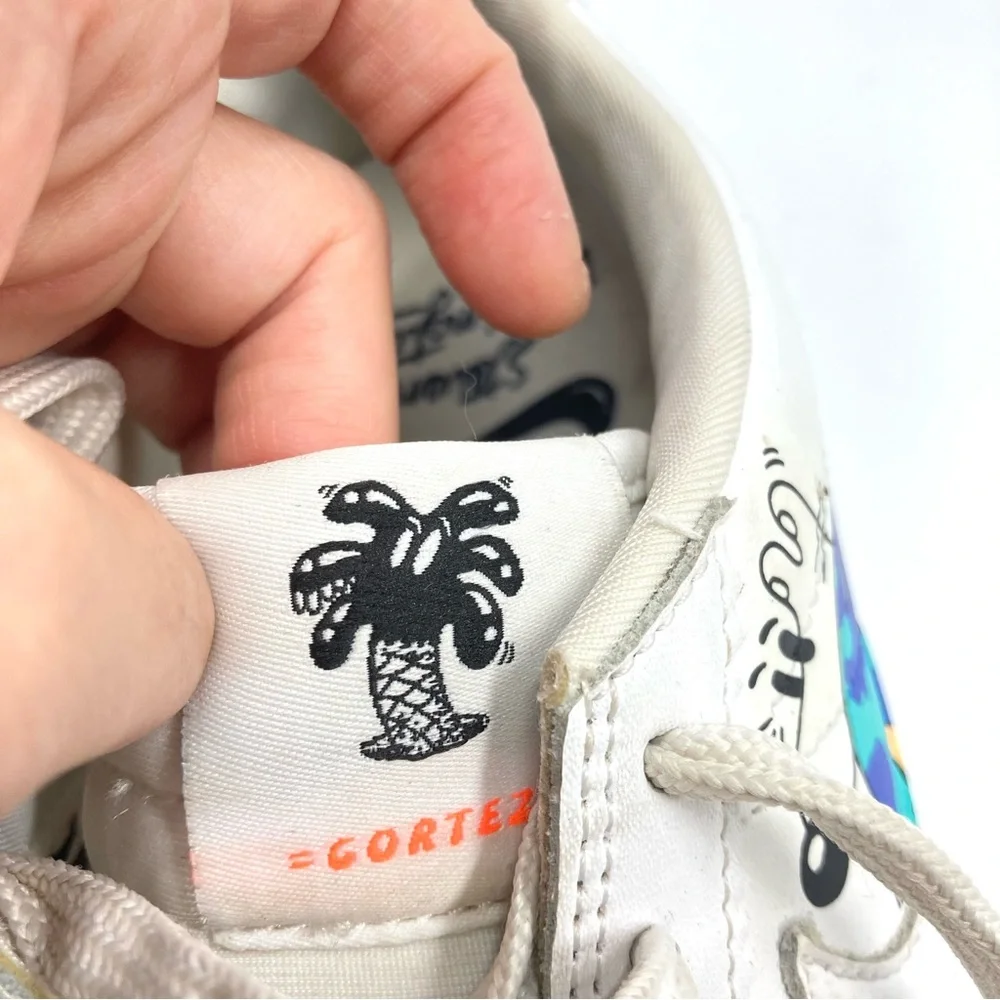 Nike Cortez Steve Harrington Earth Day Sneaker Shoes Size 8 White - Picture 13 of 16